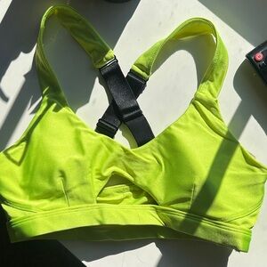 Neon Green Bombshell Women's sports bra